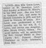 Obituary of Ella Grace Lowe