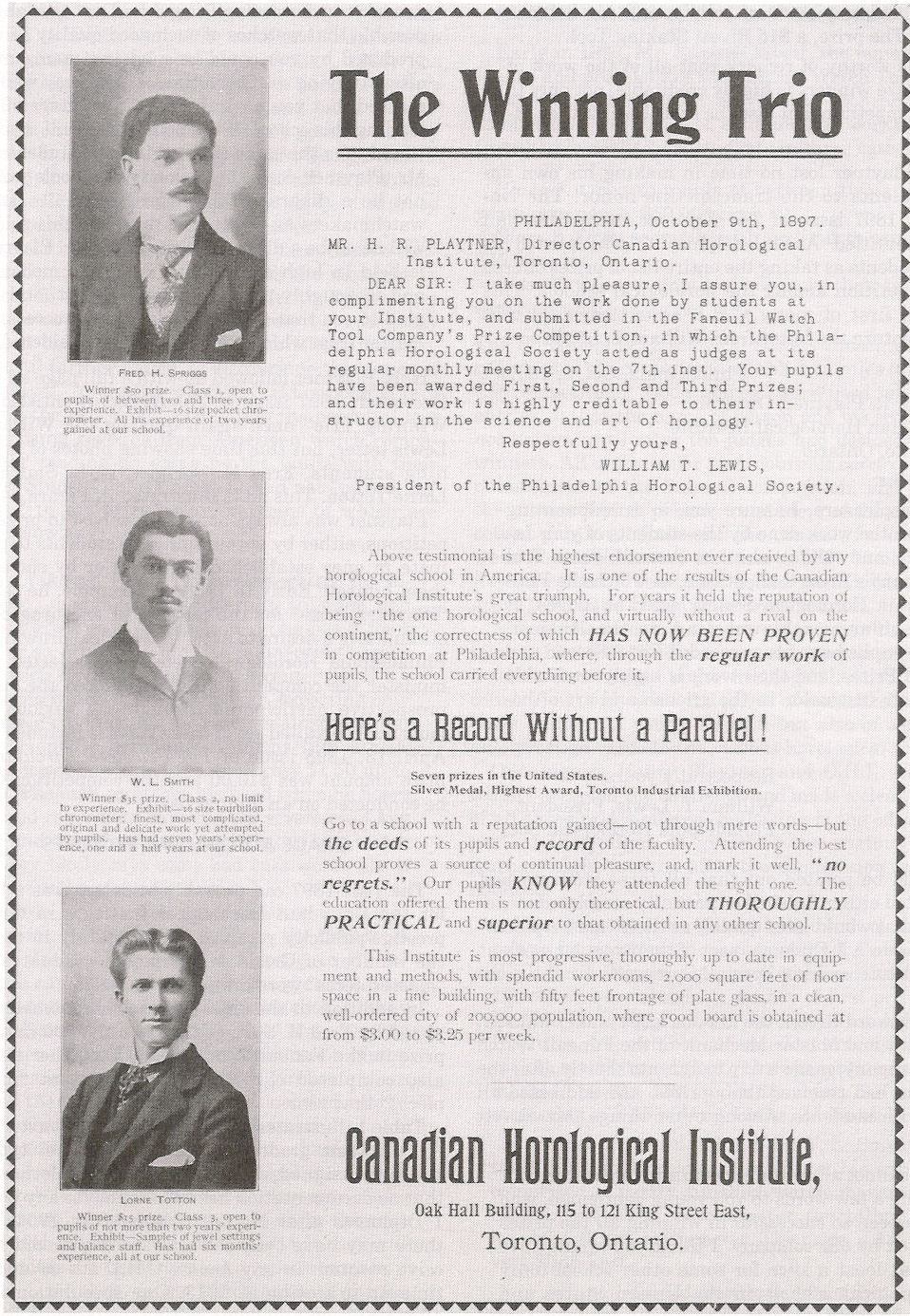Advertisement December 1897