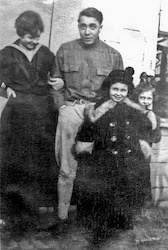 Mary Fogas and Otto Wurm, with Mary's younger sisters Dorothy (Hunger) and Marjorie (Gibson)