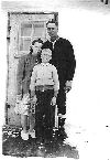Johnny Hoffos with parents Ella Olson and Martin Hoffos about 1947