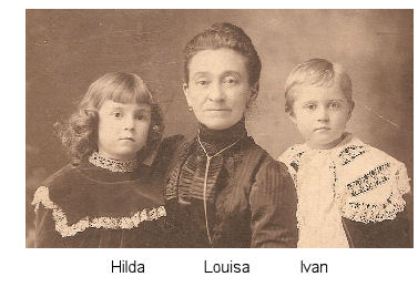 Louisa Geiger and her two youngest children