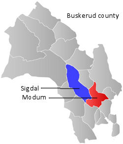 Sigdal parish and Modum parish, Buskerud county, Norway